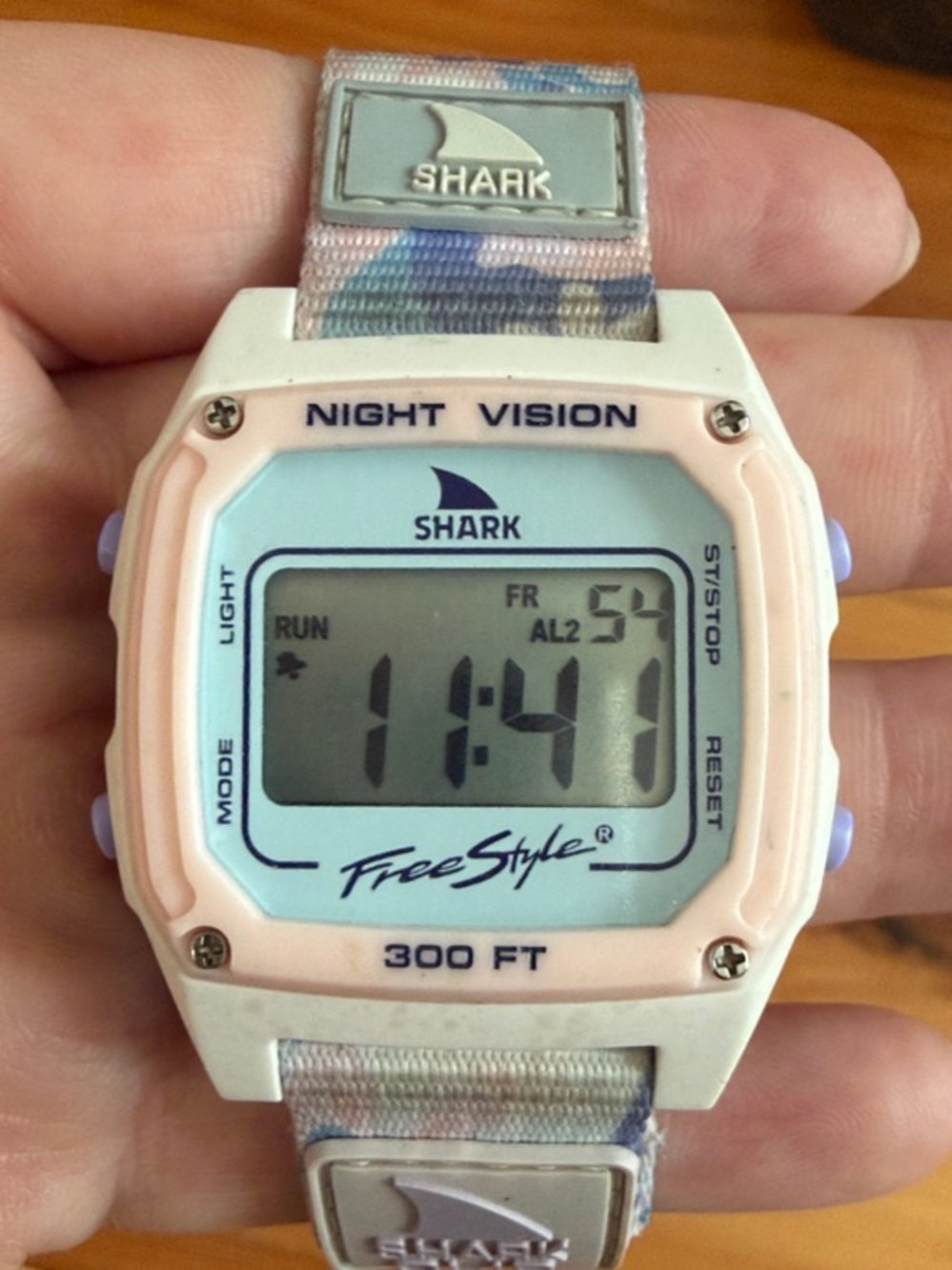 Shark Freestyle Night Vision Digital Watch - Pastel Pink & Light Blue